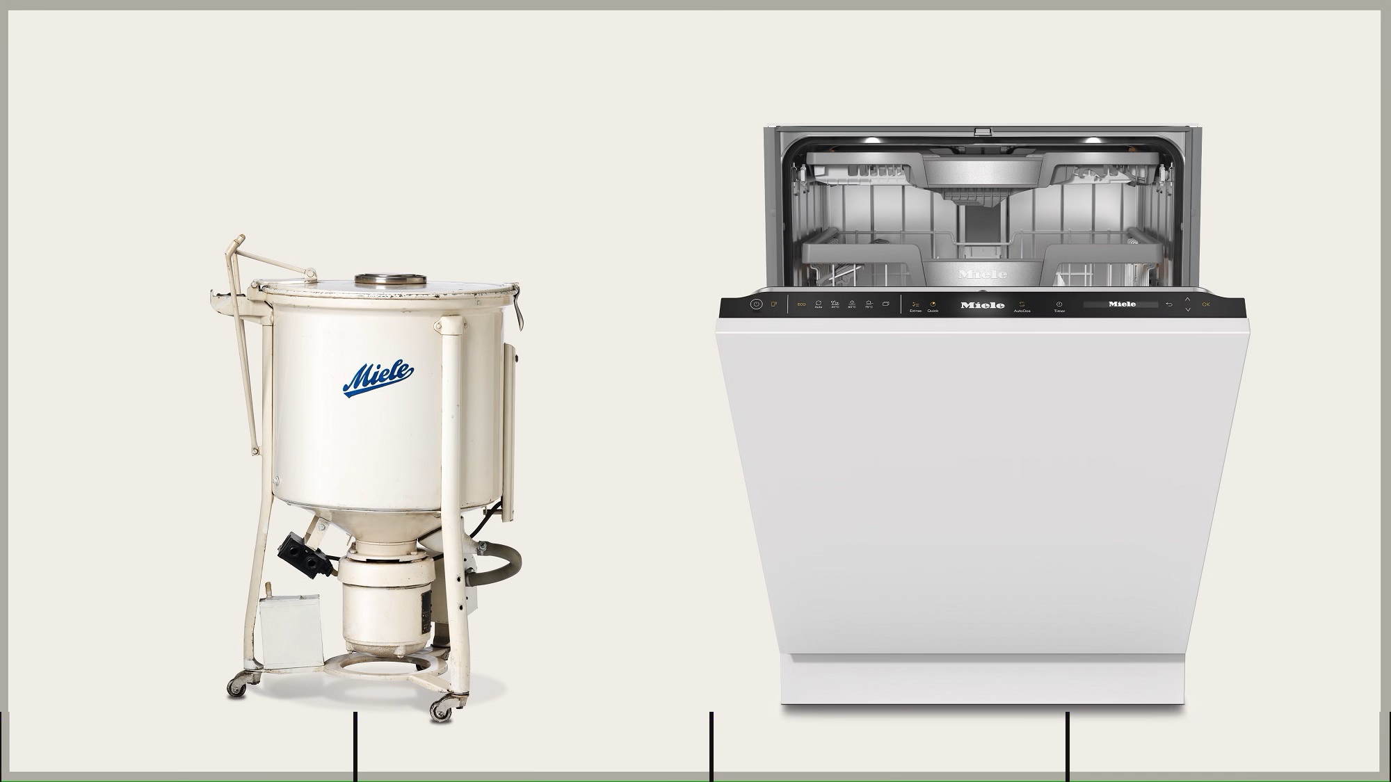 Alte und moderne Miele Geschirrspülmaschine im Vergleich