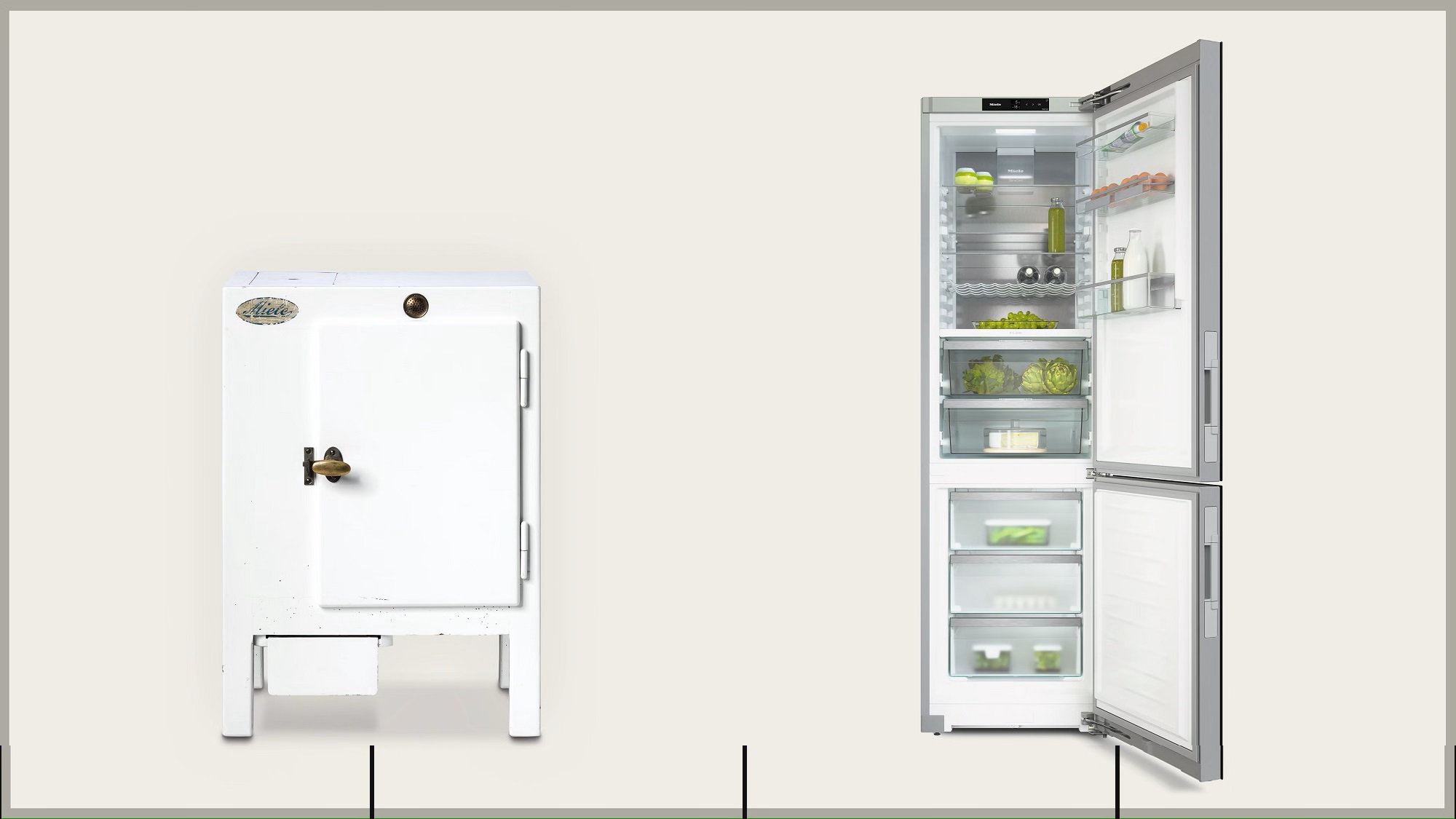 Alte und moderne Miele Kühlschrank im Vergleich