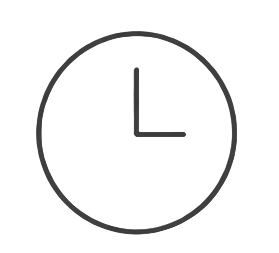 Uhr-Symbol für sofort verfügbare Möbel und Produkte