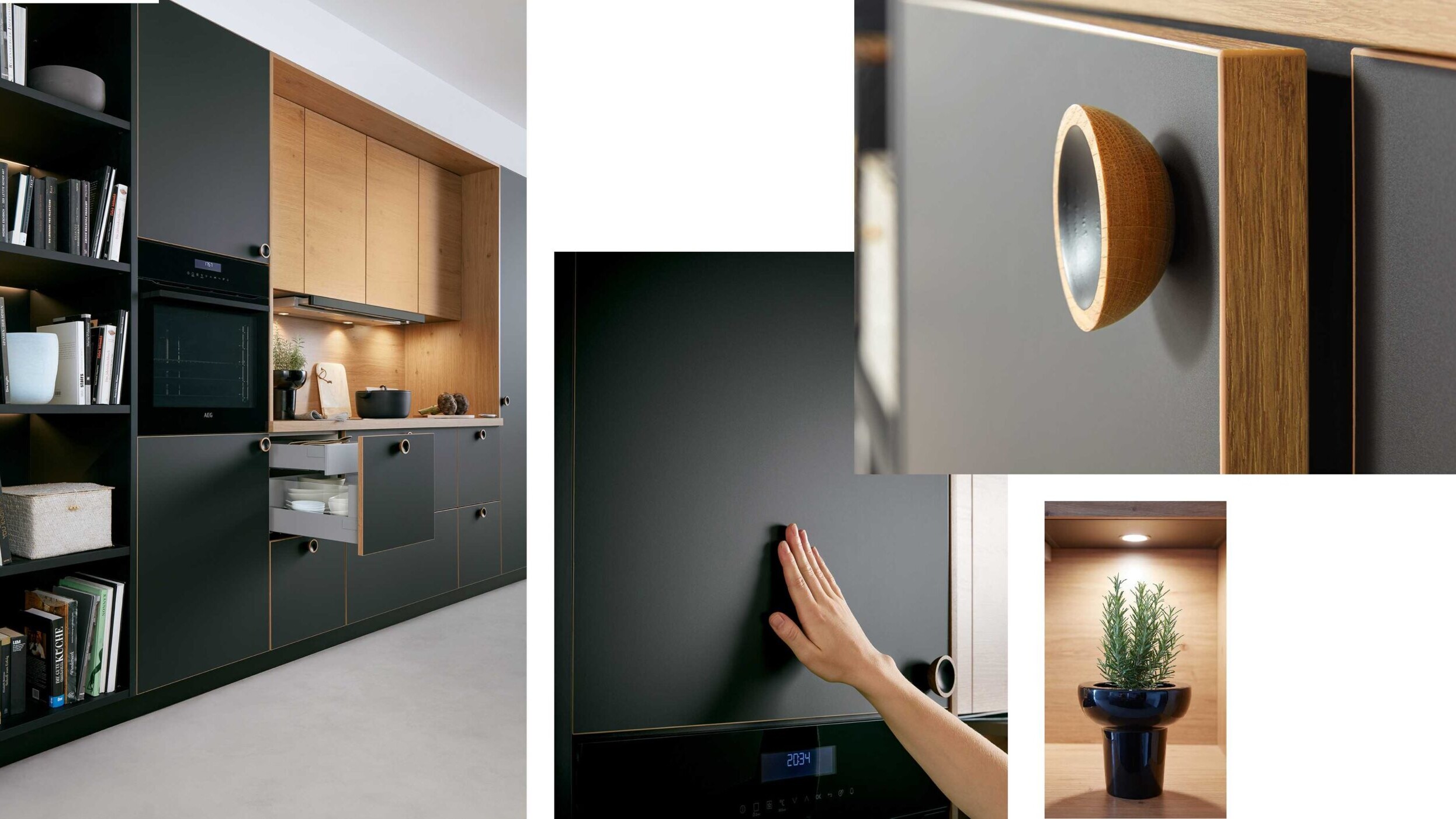 contur kueche in schwarz mit kontrast